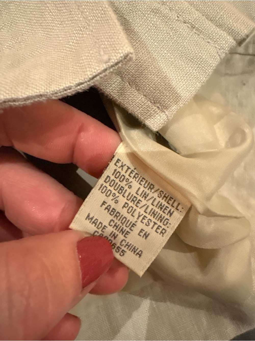 RW&CO. Beige Tie-Waist Linen Blend Top 8 - Picture 3 of 8